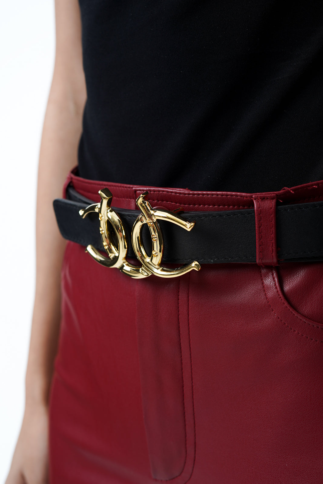 Cerrat Women's Heritage Belt--Black & Gold