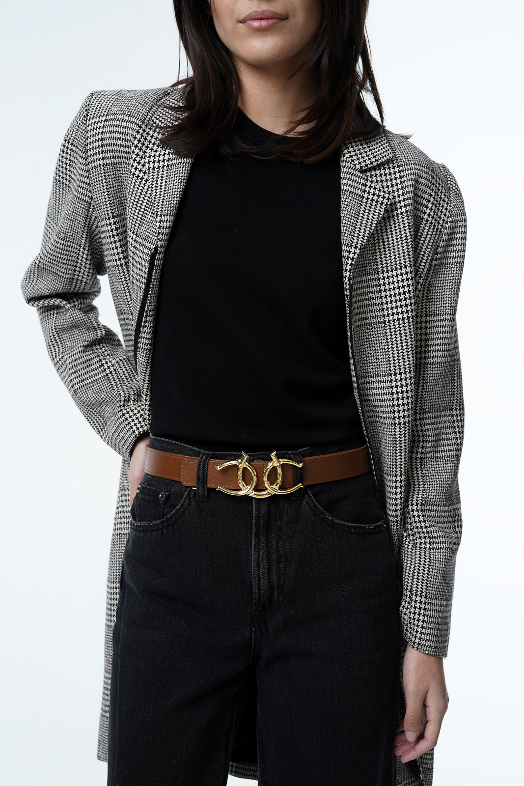 Cerrat Women's Heritage Belt--Brown & Gold