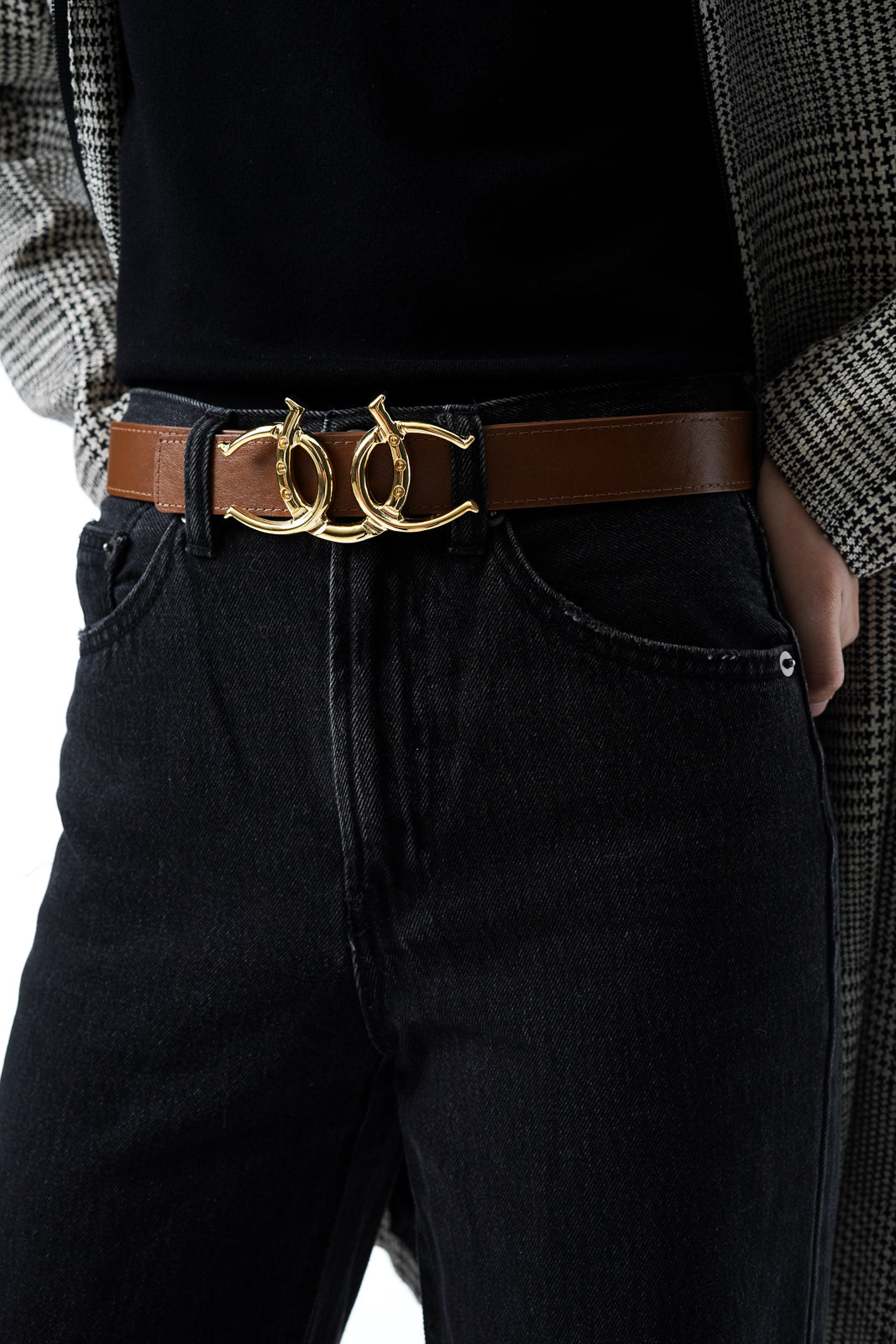 Cerrat Women's Heritage Belt--Brown & Gold