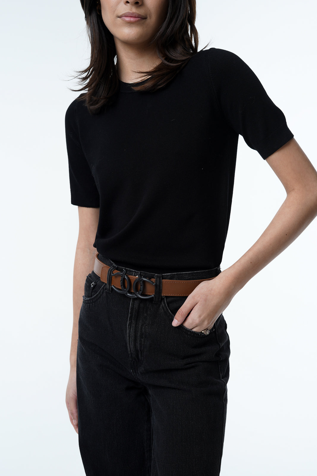 Cerrat Women's Heritage Belt--Brown & Matte Black