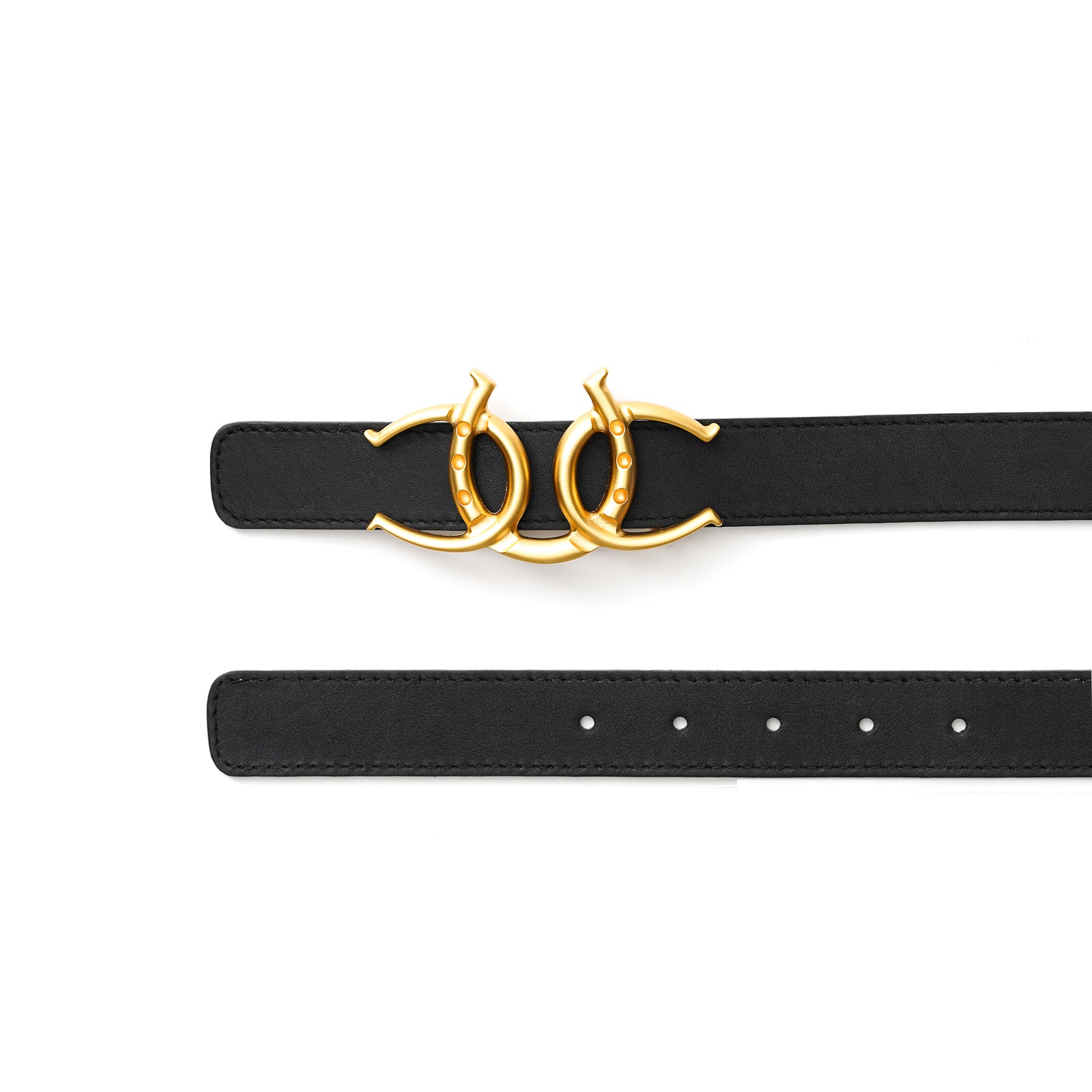 Cerrat Women's Heritage Belt--Black & Matte Gold
