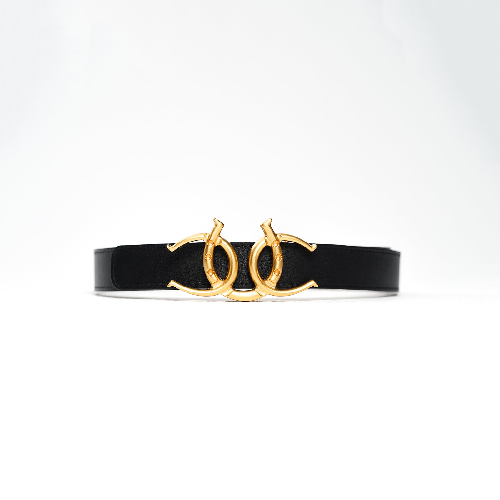 Cerrat Women's Heritage Belt--Black & Matte Gold